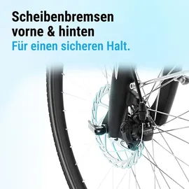 AsVIVA B15 City E-Bike 28 Zoll, B15_FBA 36V Trekkingrad Elektrofahrrad Pedelec weiß