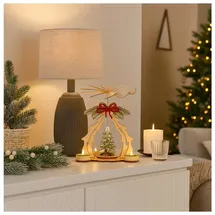 Hti-Living Weihnachtspyramide mit Tannenbaum und Schleife