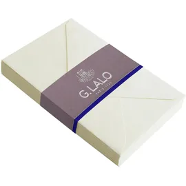 G. Lalo Clairefontaine Lalo 24416L Umschläge Vergé de France (25% Hadern, gummiert, eingeschweißt, perfekt für Ihre Einladungen, 9 x 14 cm, Visitenkarten Format, 25 Umschläge, elfenbein)