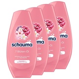 Schauma Schwarzkopf Reparatur-Spülung 7 Blüten-Öl (4x 250 ml), Haarspülung für trockenes und erschöpftes Haar, Pflegespülung verleiht strahlenden Glanz ohne zu beschweren