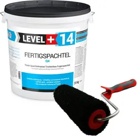 Level + Glätt-Set Fertigspachtel 20 kg
