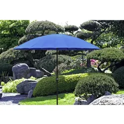GARDEN PLEASURE Sonnenschirm, rund - blau