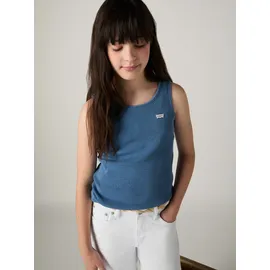 Levi's Ripptanktop LEVI'S KIDS "LVG MEET AND GREET RIBBED TANK", Mädchen, Gr. 12 (152), blaus cruise, Obermaterial: 96% Baumwolle, 4% Elasthan, Rundhals, Tops, for GIRLS