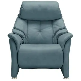 HIMOLLA Relaxsessel 4217 Leder 96 x 109 x 91 cm Blau mit Kopfteil