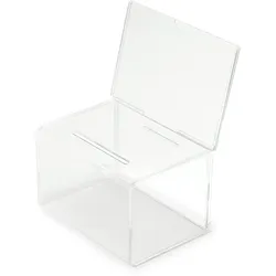 Spendenbox Acryl mit Schilderhalter