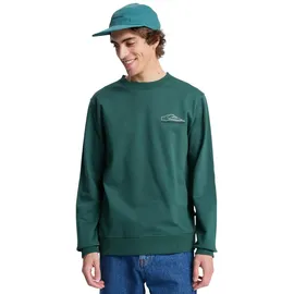 QUIKSILVER Fleecepullover Basic Graphic Crew Grün S