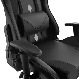 Tectake Racing Gaming Stuhl Twink Kunstleder Schwarz