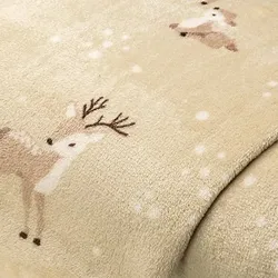 Wellness-Fleece "Schneemann & Reh", braun-color