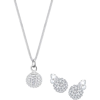 Elli Kristall 925 Sterling Silber Weiß Damen