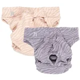 Holly Premium Hundewindeln für Hündinnen und Rüden 2er-Set, Läufigkeitshose mit Klettverschluss waschbar bei Inkontinenz, Läufigkeit - Oeko-TEX Baumwolle, Hunde- windel weich & atmungsaktiv