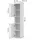 Vicco Luna Hochschrank 37 x 190 cm Weiß Glas/Holz/MDF/Spanplatte