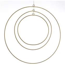 Dekoringe - Metallringe mit Aufhängeösen - für DIY/zum Basteln - D: 30/20/15cm -...