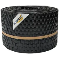 zaunzu Sichtschutz Rattan für Doppelstabmatten UV-beständig Schwarz 10x 2,55m