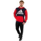 adidas Men's Essentials Fleece Big Logo Hoodie Kapuzensweatshirt, Legend Ink/Better Scarlet, L