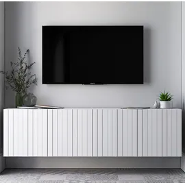 meble lindner Elpis TV-Schrank 150 cm Weiß Matt MDF/Spanplatte