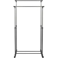 Kleiderständer Metall schwarz / silber 160 cm GILMER