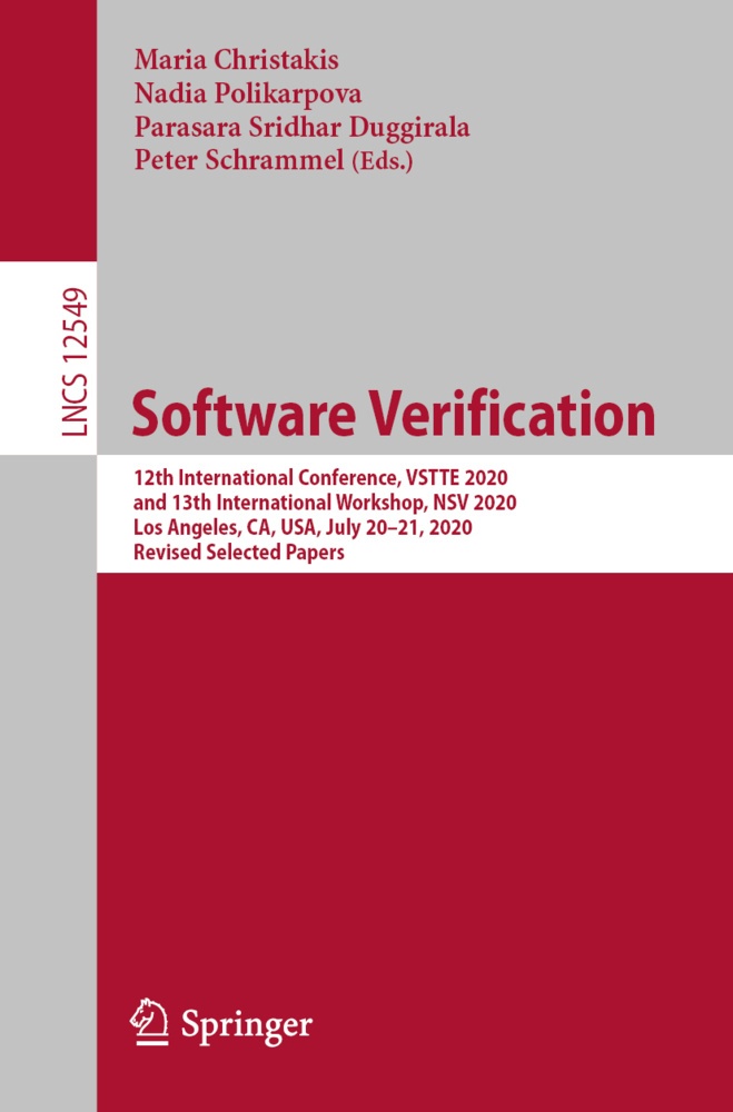Software Verification  Kartoniert (TB)