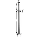 ede - simpson strong-tie Pfostenhalter PDS60G 80x24x125x600x70mm STA roh galvanisch,gelb verz.100 ST./VE