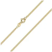 Materia Kette ohne Anhänger Flache Panzerkette vergoldet 1,7mm K88, aus 925 Sterling Silber gelb|goldfarben 45 cm