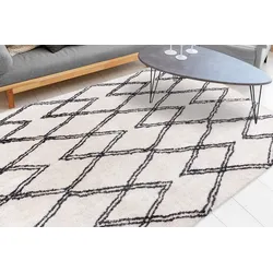Teppich ME GUSTA "Orlando 325", beige (elfenbein), B:160cm H:27mm L:230cm, Polyester, Teppiche, Weicher Hochflorteppich, dezent gestaltet,Fußbodenheizung geeignet