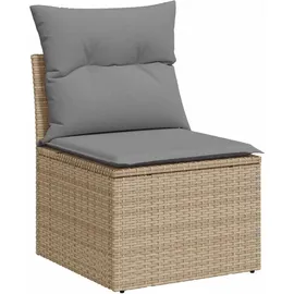 vidaXL Garten-Sofagarnitur 9-tlg. Loungeset beige