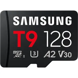 Samsung T9 microSD-Karte, 128 GB, Speicherkarte für den Einsatz in Drohnen, Action Kameras und 360° Kameras, UHS-I U3, Full HD & 4K UHD, 200 MB/s Lesen, 130 MB/s Schreiben, MB-MH128T/WW