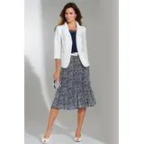 Witt Blusenblazer "Blusenblazer", Damen, Gr. 46, weiß, 100% Polyester, Blazer Blusenblazer