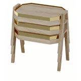 JV Möbel Couchtisch-Set Braun Holz 35 x 35 x 35 cm