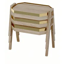 JV Möbel Couchtisch-Set Braun Holz 35 x 35 x 35 cm