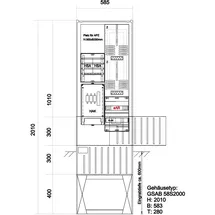 GSAB Elektrotechnik Zähleranschlusssäule 25.00.1P21-APZ