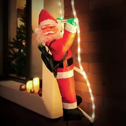 Weihnachtsmann auf Leiter mit 48 LEDs