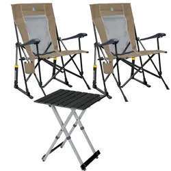 Set GCI Tisch Camp Table 20 & 2 Schaukelstühle RoadTrip Rocker Aged Fatigue