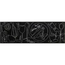 Wash+Dry Fine Dining 60 x 180 cm Schwarz