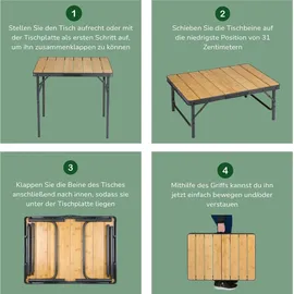 Camp Active Campingtisch Klapptisch Braun