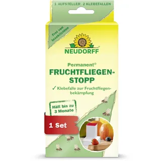 NEUDORFF Permanent FruchtfliegenStopp geruchslose Klebefalle, 1379 – 1 Packung = 2 Stück