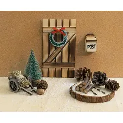 Wichtel Tür Set 11-tlg. natur 12768 9x0,5x16cm