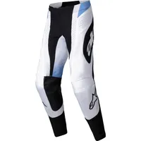 Alpinestars Techstar Melt Textilhose - Schwarz/Weiß/Hellblau / 36