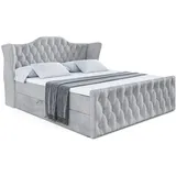 altdecor Boxbett, VILA-Z - 160x200 cm - H4 - Hellgrau