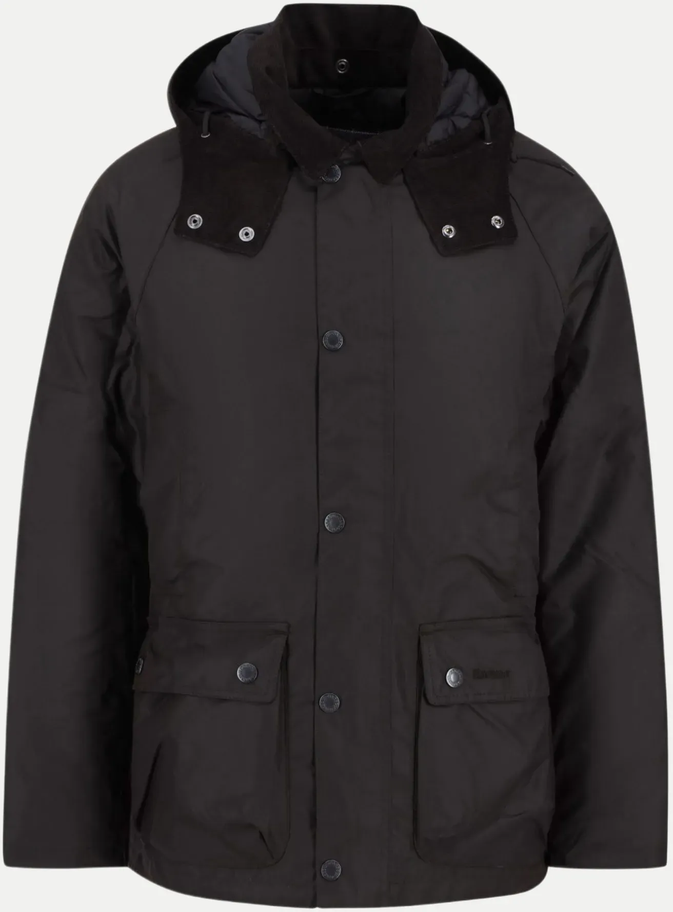Wachsjacke Hooded Beaufort Schwarz XXL