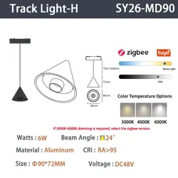 6-mm-Streifen – Smart Zigbee andere Lichter Schwarz Typ H 6W