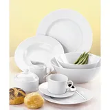 Esmeyer Retsch Arzberg Kaffeeuntertasse Heike Ø 15 cm, Porzellan, weiß, 6er-Set