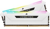 DIMM 32 GB DDR4-3200 (2x 16 GB) Dual-Kit, Arbeitsspeicher - weiß, CMH32GX4M2E3200C16W, Vengeance RGB PRO SL, INTEL XMP