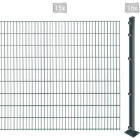 Arvotec Doppelstabmattenzaun ARVOTEC "EASY 183 zum Aufschrauben", grau (anthrazit), H:183cm, Stahl, Kunststoff, Zaunelemente, Zaunhöhe 183 cm, Zaunlänge 2 - 60 m