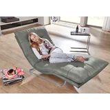 W.Schillig Relaxliege daily dreams Polyester 75 x 91 x 170 cm grau mit Kissen