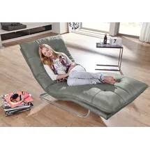W.Schillig Relaxliege daily dreams Polyester 75 x 91 x 170 cm grau mit Kissen
