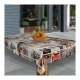 Laro Wachstuch-Tischdecke Sterne Weihnachten Weihnachts-Motive PVC Wachstischdecke Eckig Meterware Wasserabweisend Abwischbar |20|, Muster:Weihnachten Collage, Größe:100x160