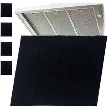 Relaxdays Dunstabzugshaube Filter, 5er Set, 57x47 cm, zuschneidbar, Fettfilter Abzugshauben, Filtermatte Vlies, schwarz