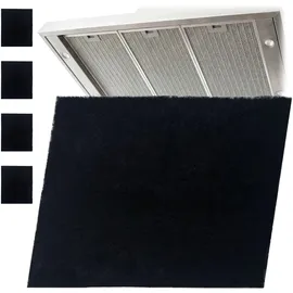 Relaxdays Dunstabzugshaube Filter, 5er Set, 57x47 cm, zuschneidbar, Fettfilter Abzugshauben, Filtermatte Vlies, schwarz