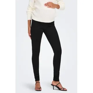 Only Maternity "OLMROYAL SK JEANS DNM PIMBOX" Gr. XS (34), Länge 32, schwarz, Damen, Denim/Jeans, Obermaterial: 69% Baumwolle, 29% Polyester, 2% Elasthan, Jeans