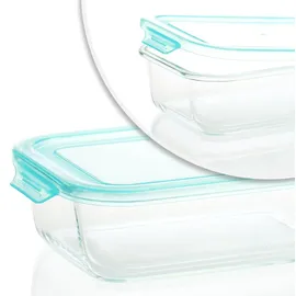 COM-FOUR Frischhaltedose türkis 3 x 1 l